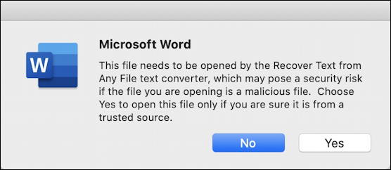 recovery for microsoft word mac